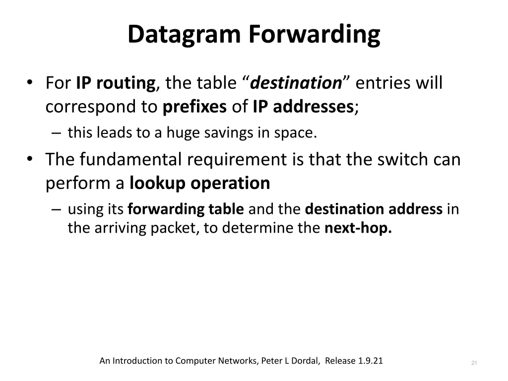 datagram forwarding 1