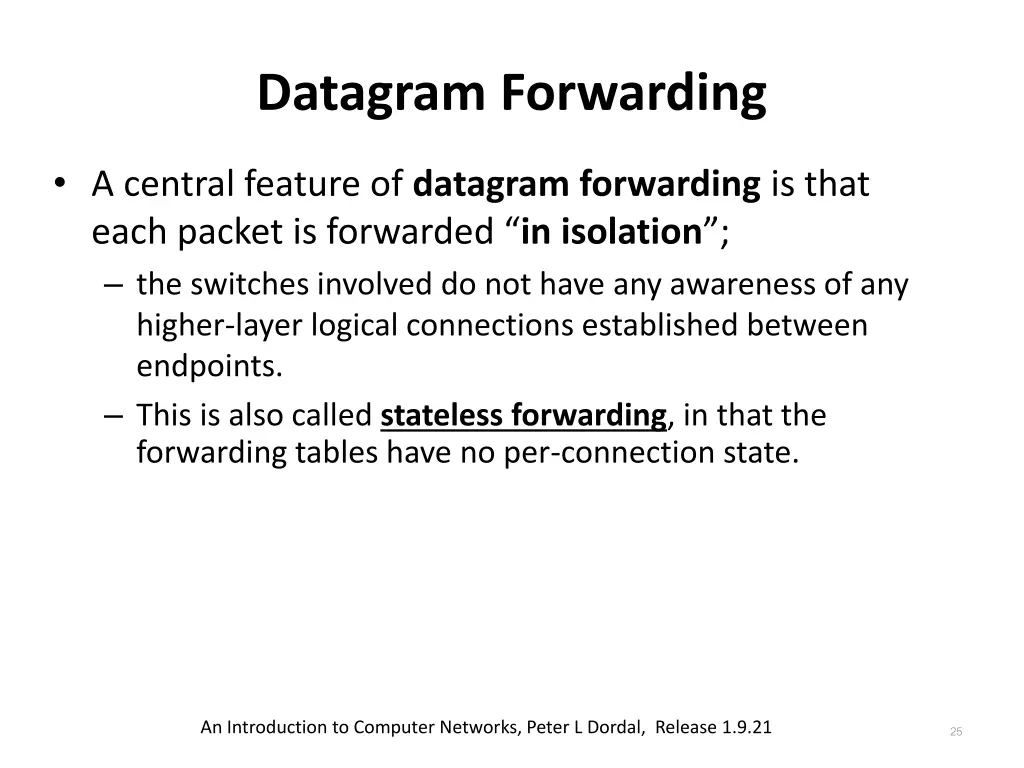 datagram forwarding 5