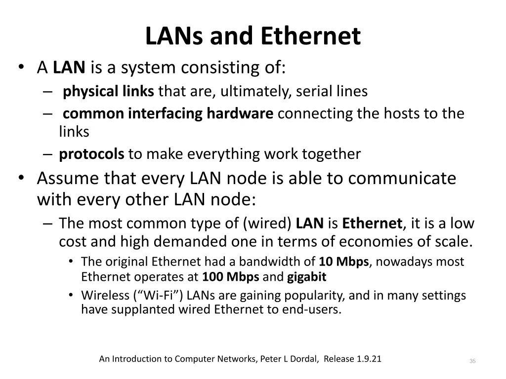 lans and ethernet