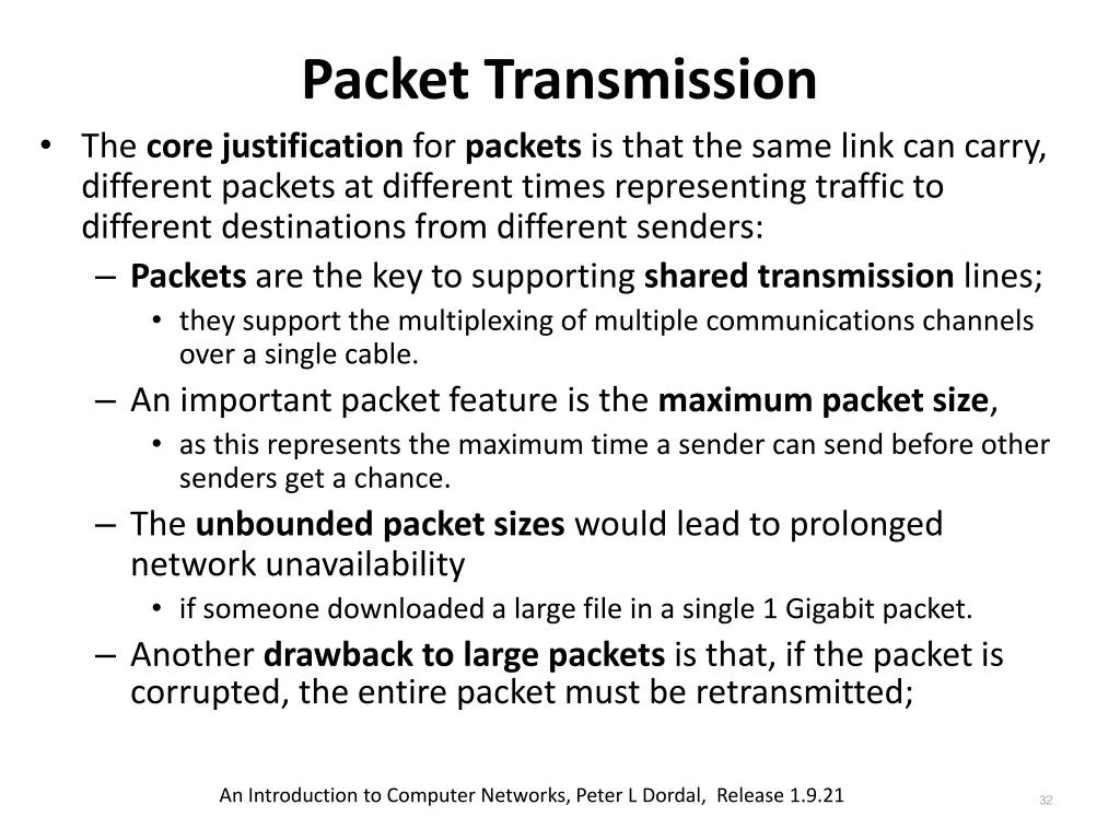 packet transmission