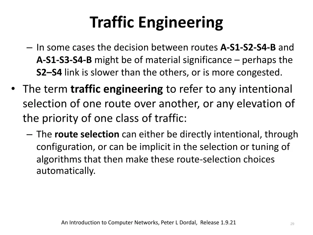 traffic engineering