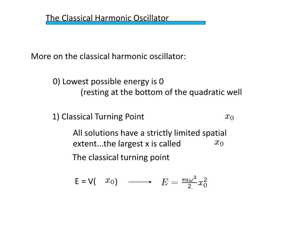 the classical harmonic oscillator 2