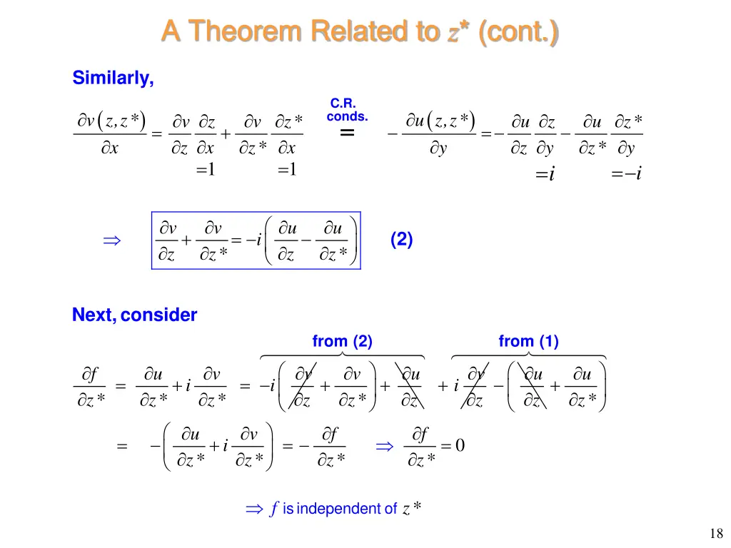 a theorem related to z cont 1