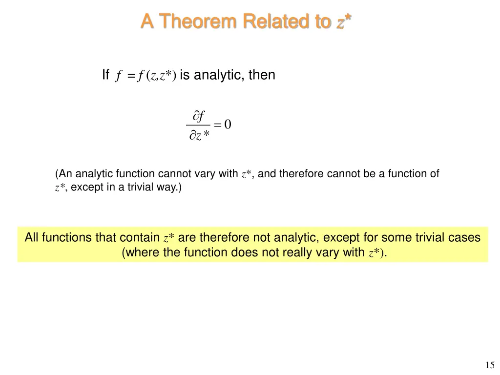 a theorem related to z