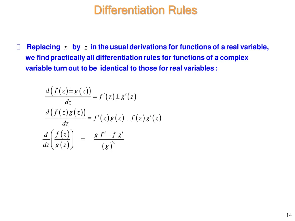 differentiation rules 1