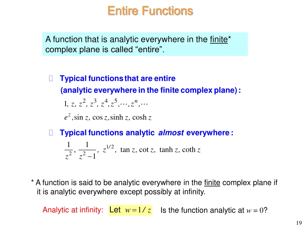 entire functions