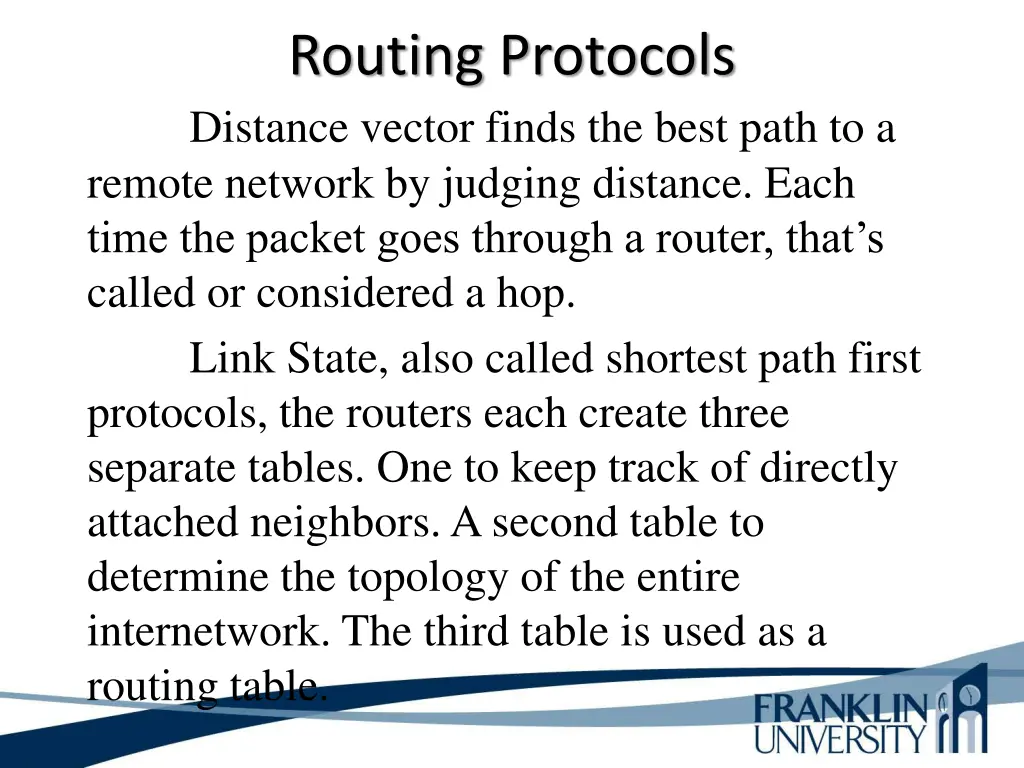 routing protocols distance vector finds the best