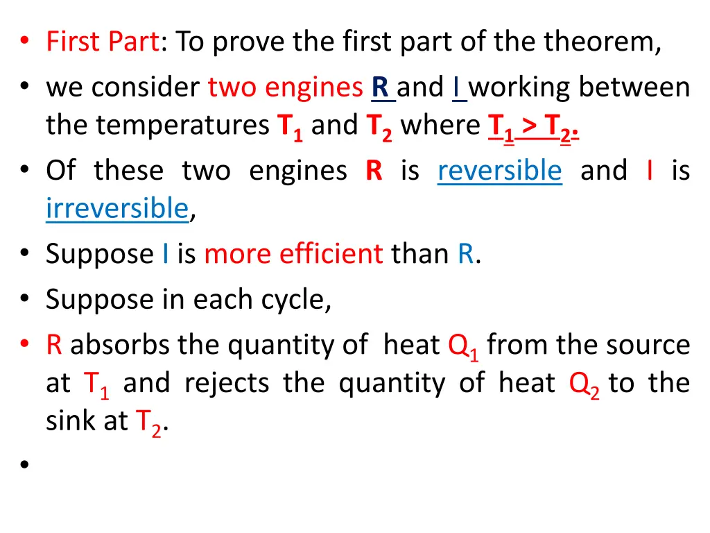 first part to prove the first part of the theorem