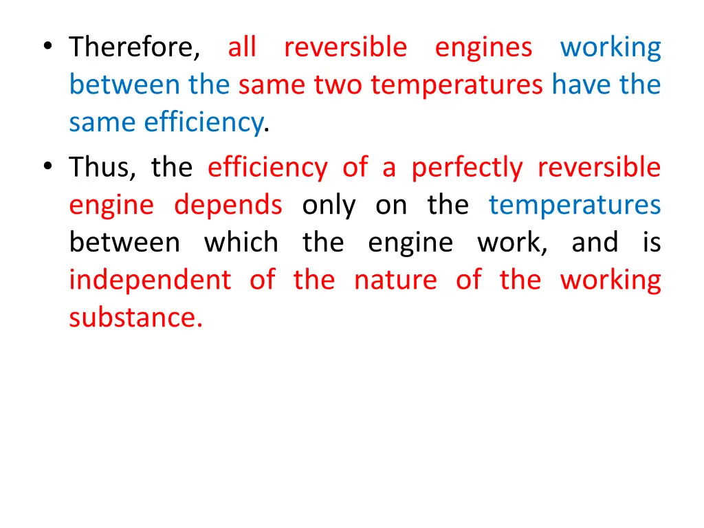 therefore all reversible engines working between