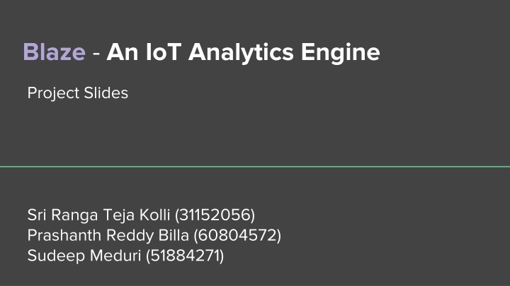 blaze an iot analytics engine