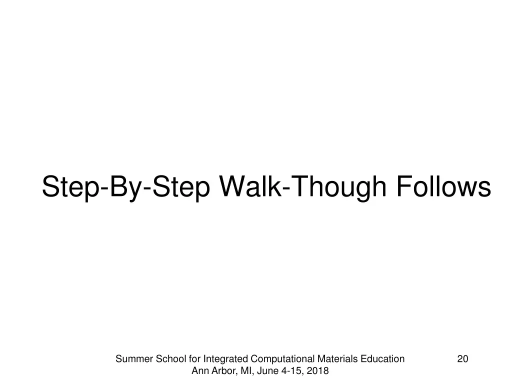 step by step walk though follows