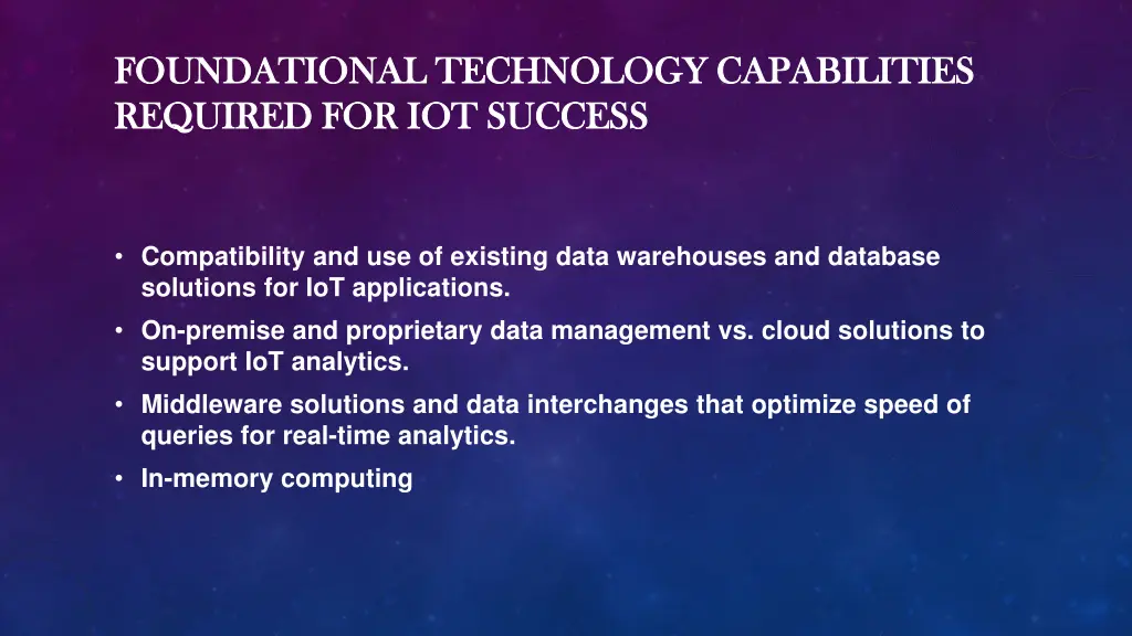 foundational technology capabilities foundational