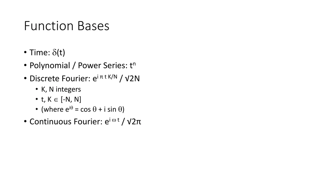 function bases