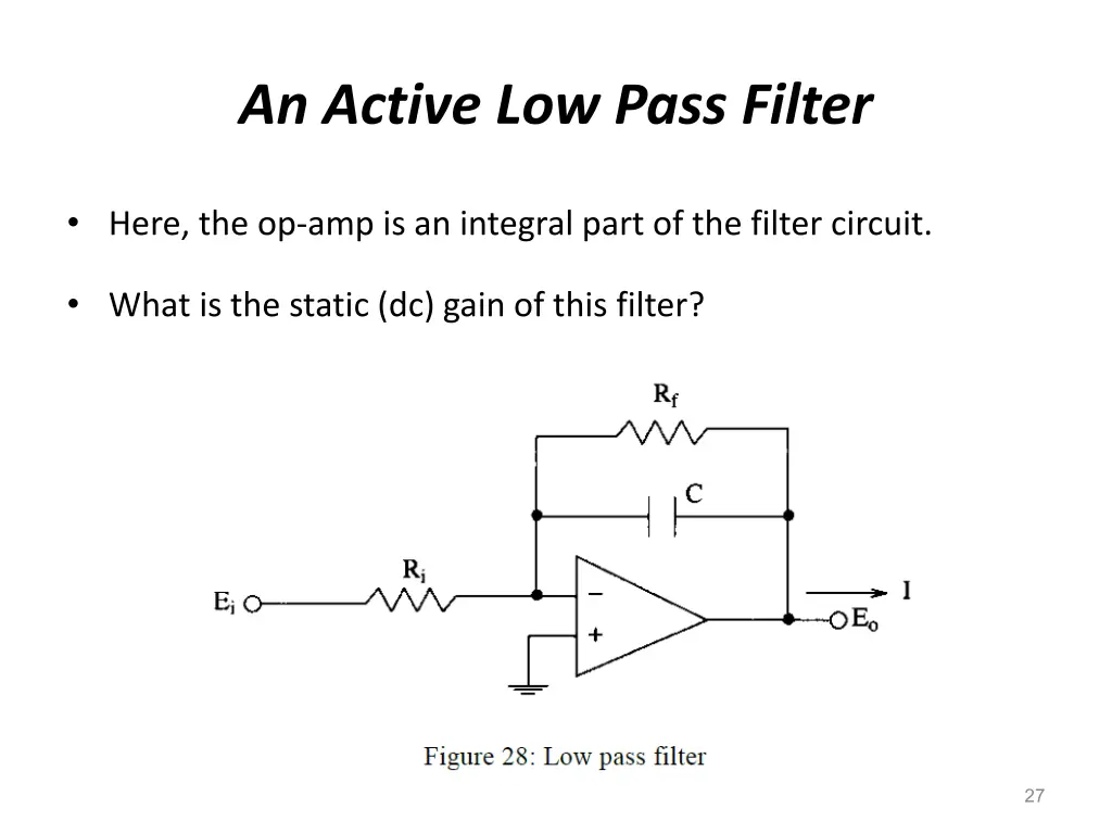 an active low pass filter 1