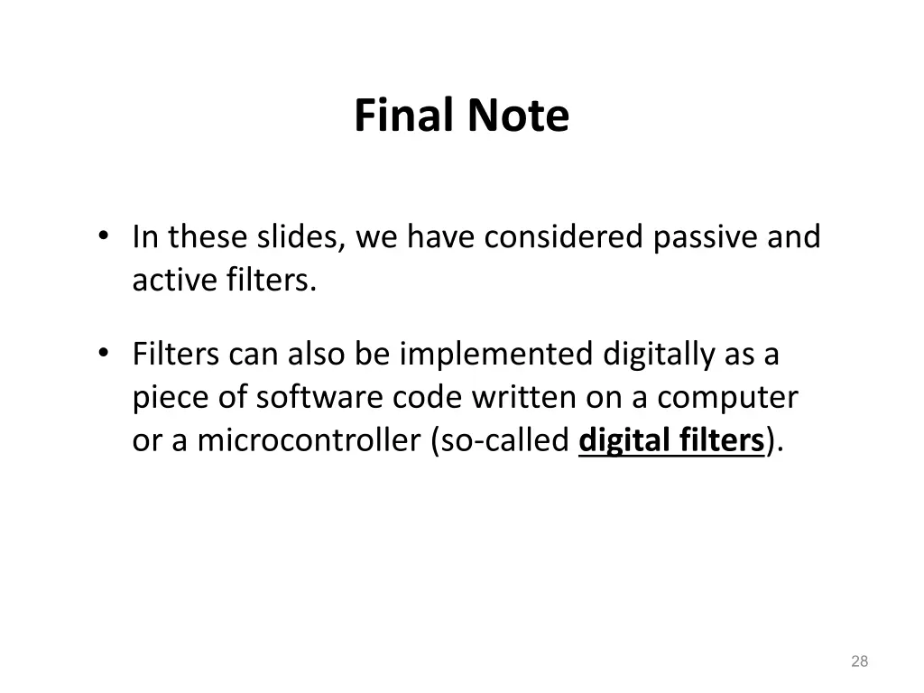 final note