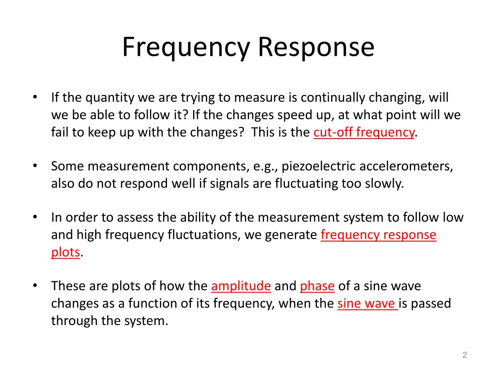 frequency response