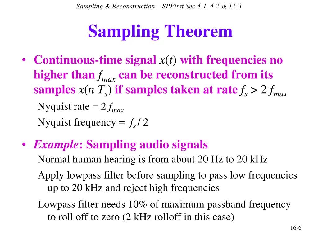 sampling reconstruction spfirst sec 4 1 4 2 12 3