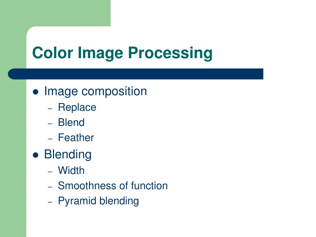color image processing