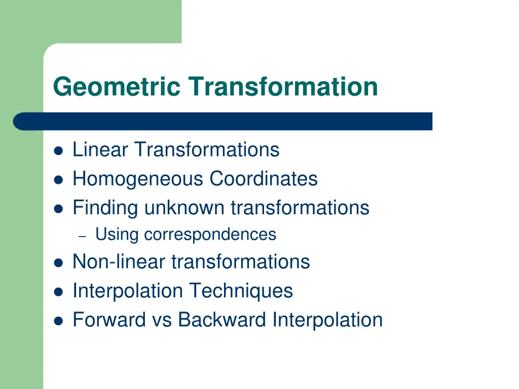 geometric transformation