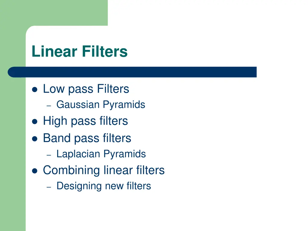 linear filters
