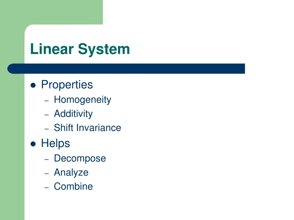 linear system