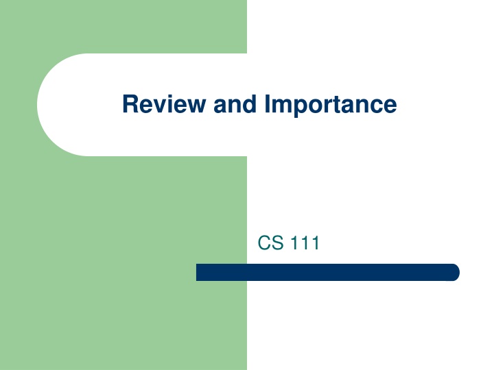 review and importance