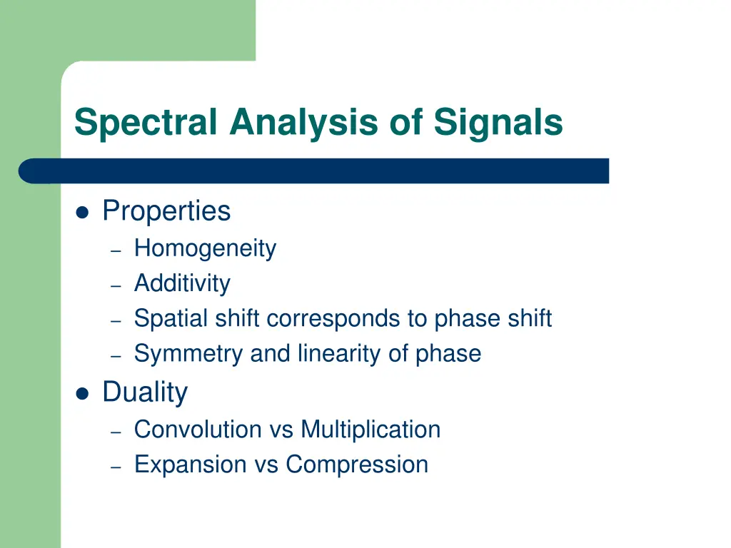 spectral analysis of signals 1
