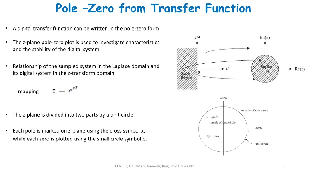 pole zero from transfer function