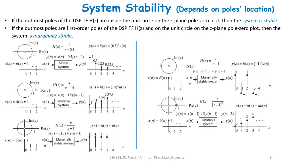 system stability depends on poles location