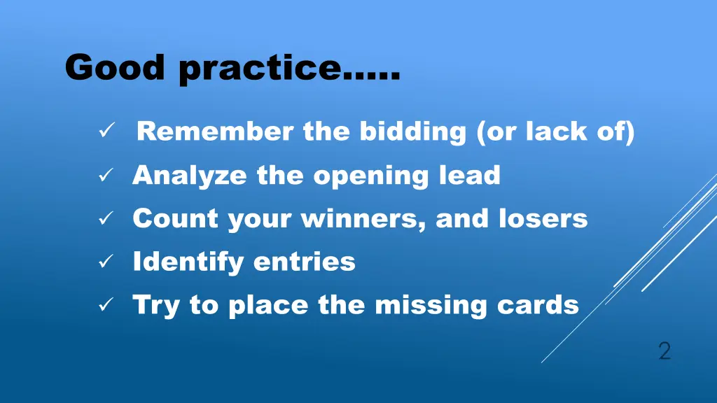 good practice