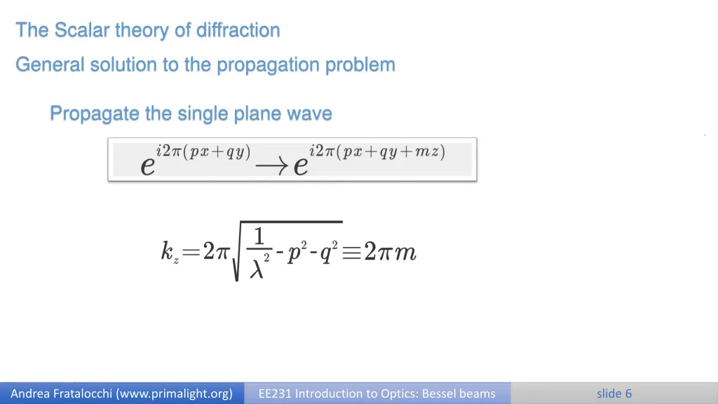 the scalar theory of diffraction 4