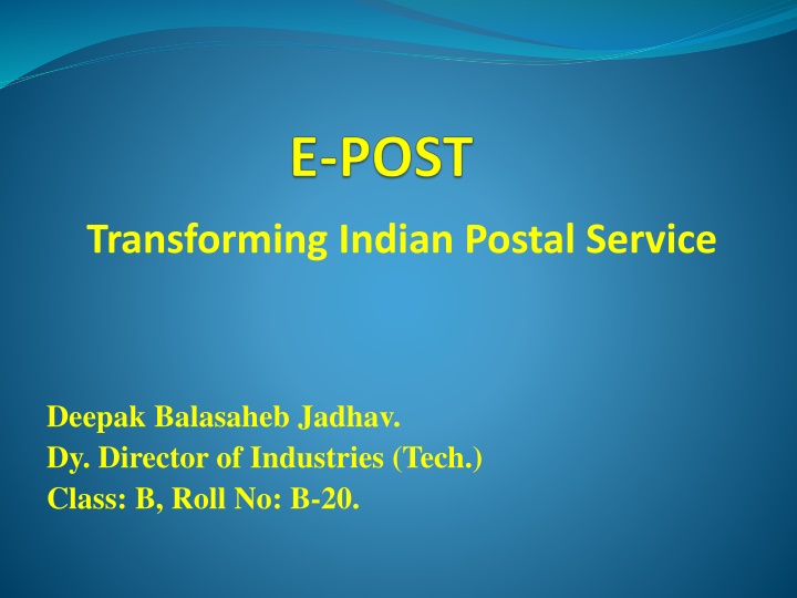 transforming indian postal service