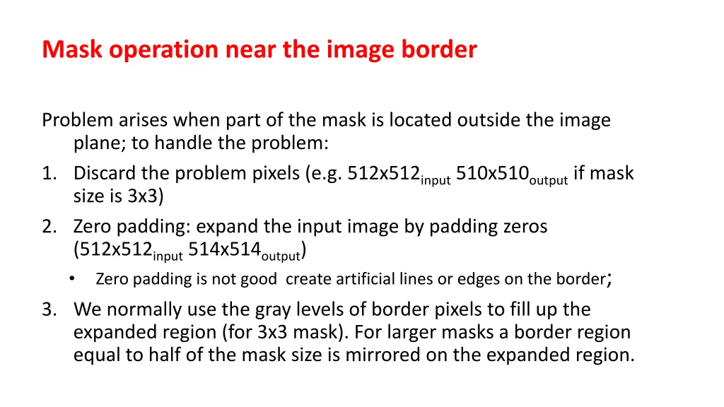 mask operation near the image border problem