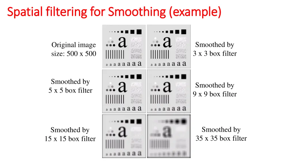 spatial filtering for smoothing example spatial 1
