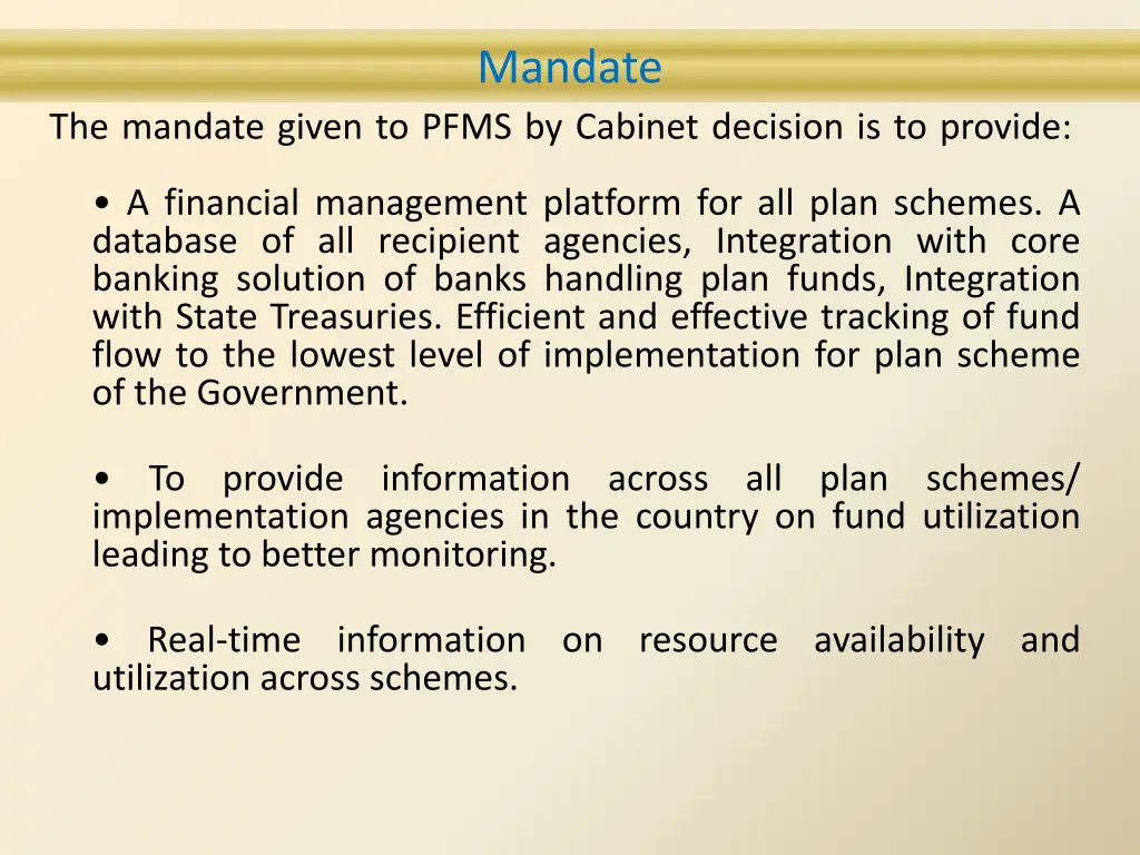 mandate