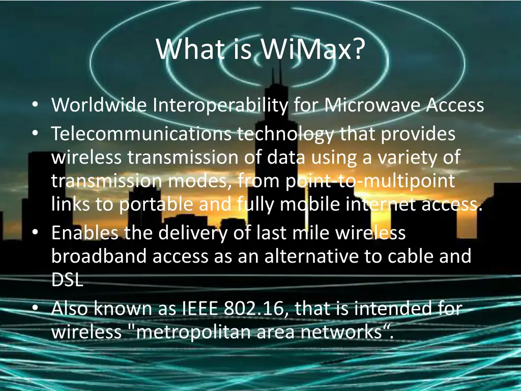 what is wimax