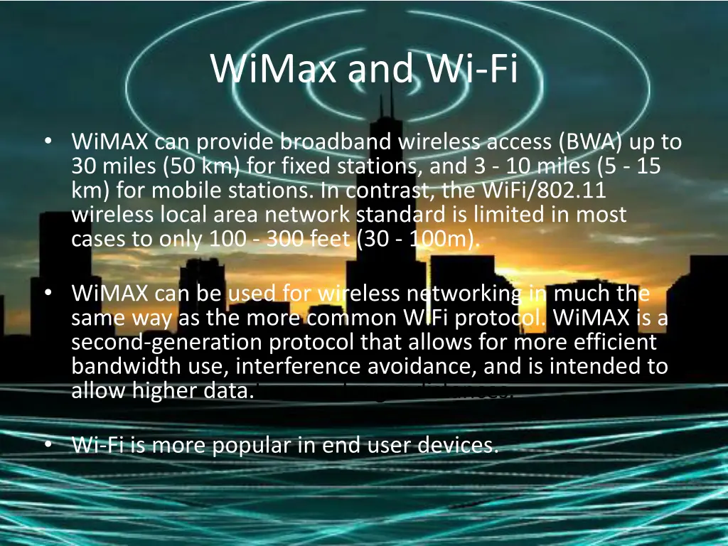 wimax and wi fi