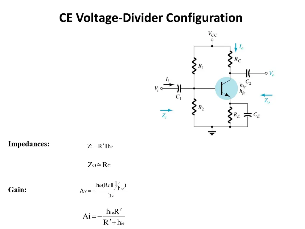 ce voltage divider configuration