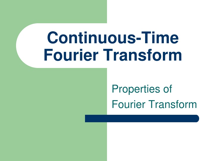 continuous time fourier transform