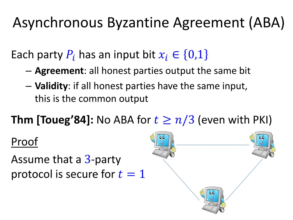 asynchronous byzantine agreement aba