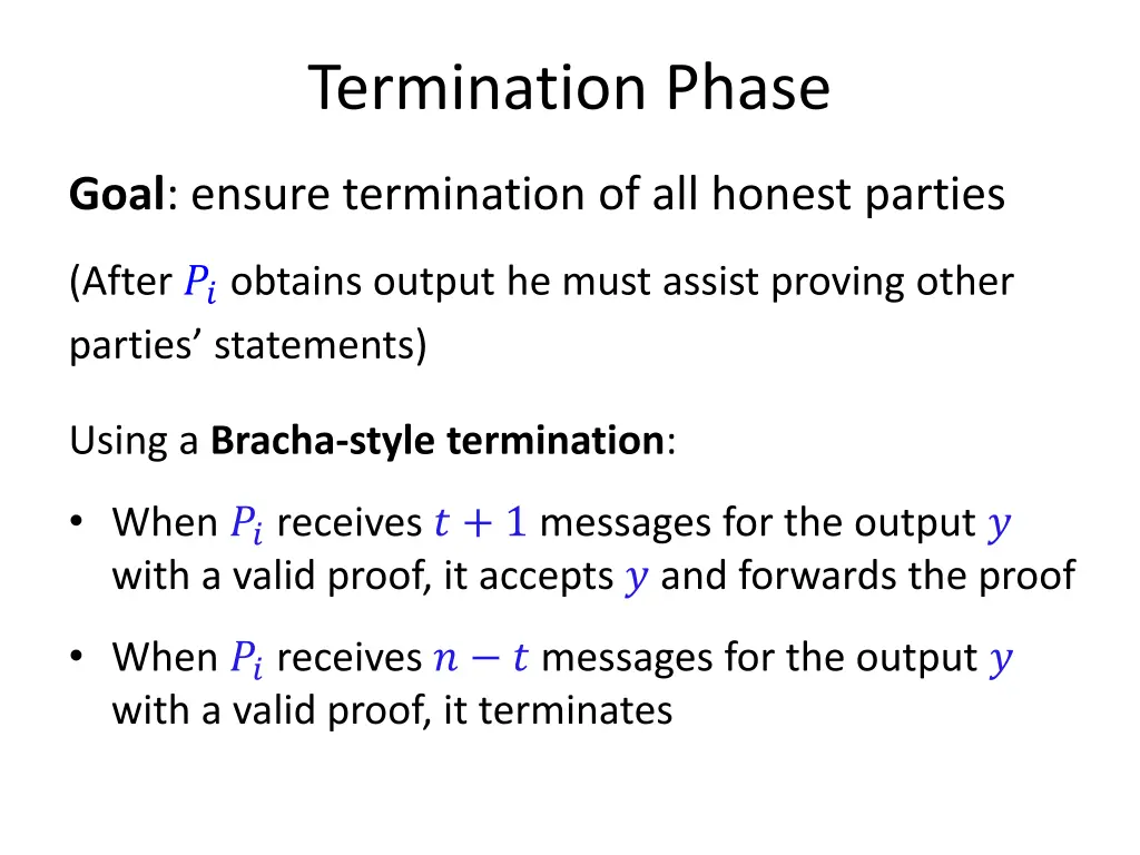 termination phase