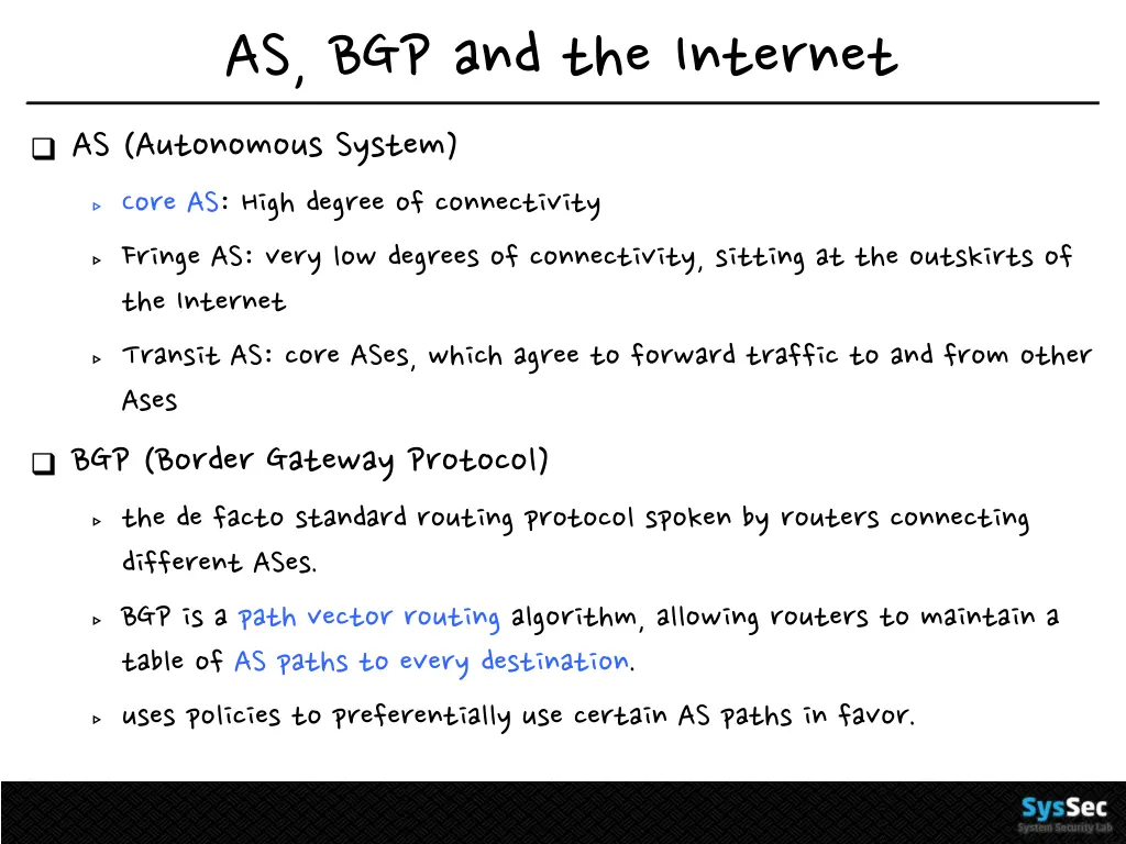 as bgp and the internet