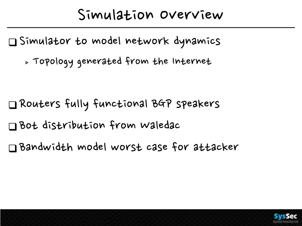 simulation overview