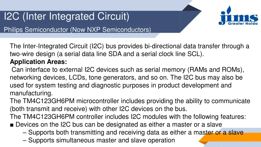i2c inter integrated circuit