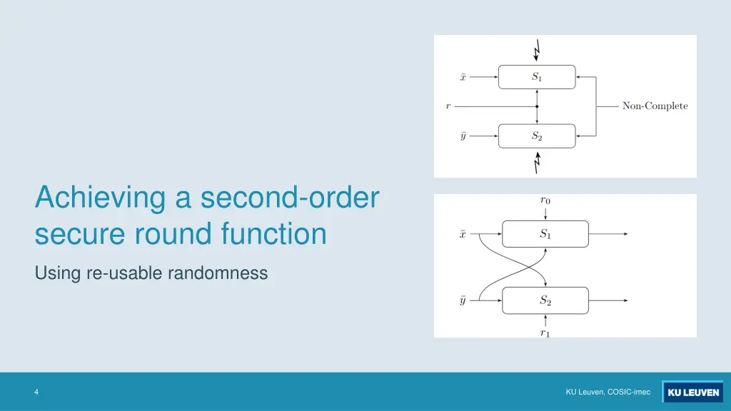 achieving a second order secure round function