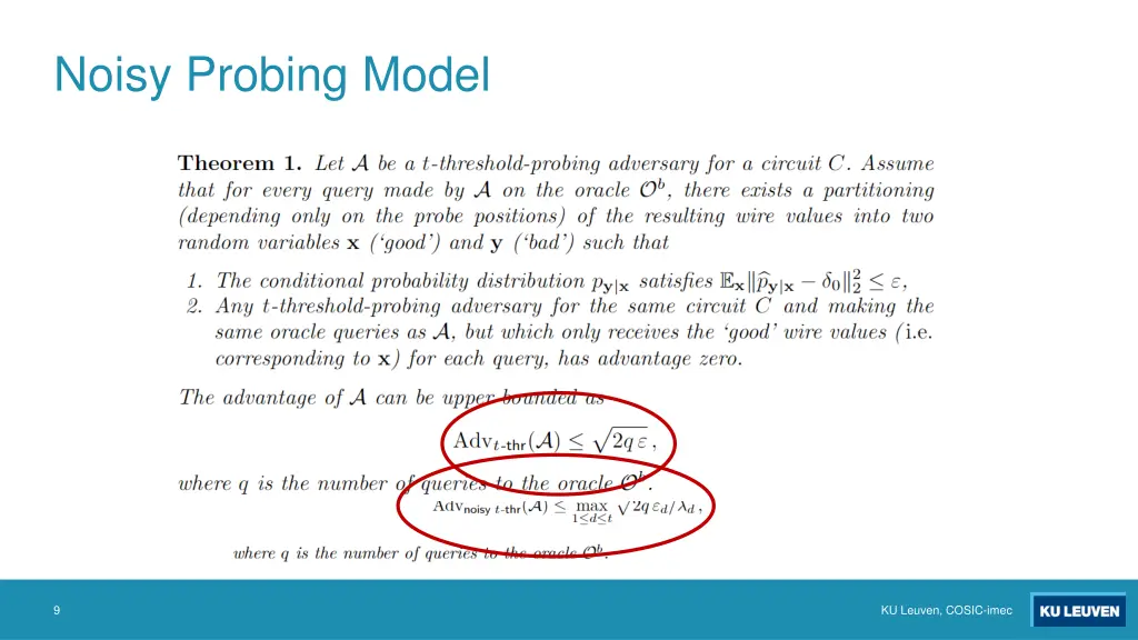 noisy probing model 1