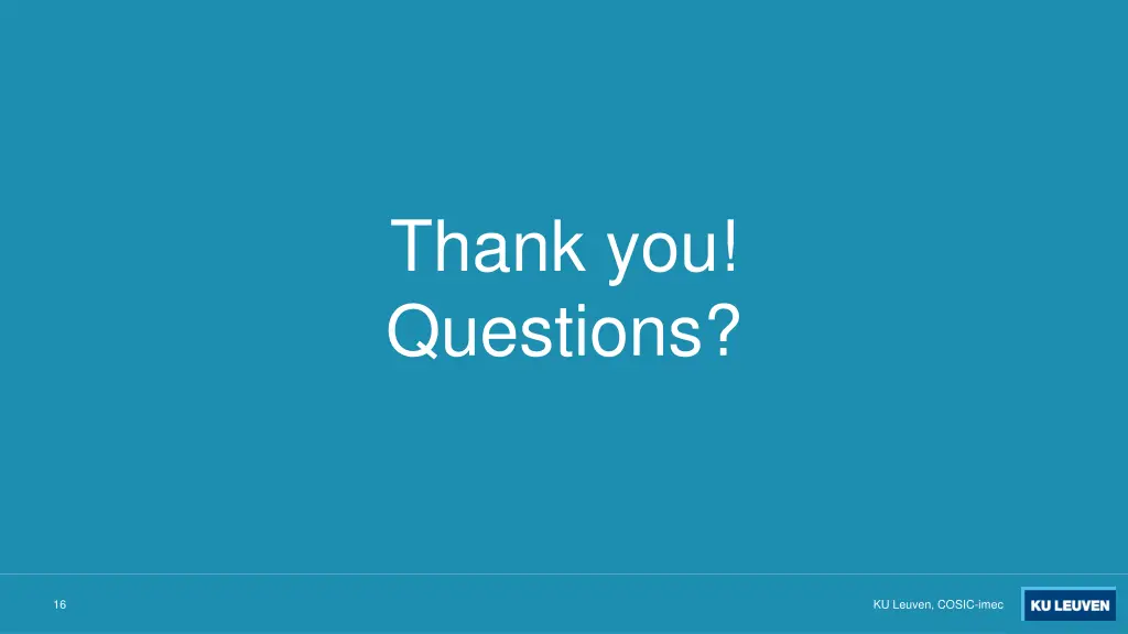 thank you questions