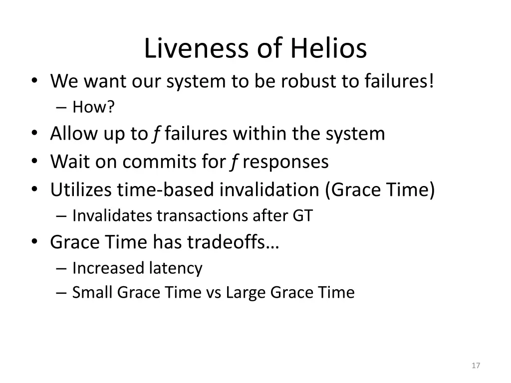 liveness of helios