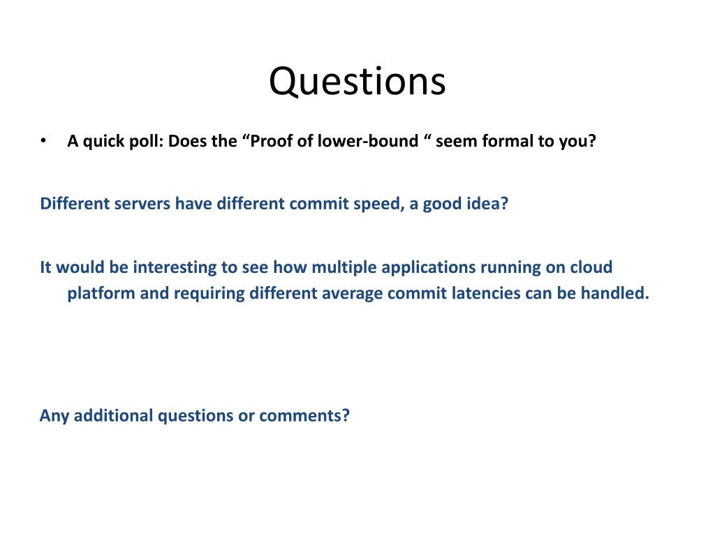 questions