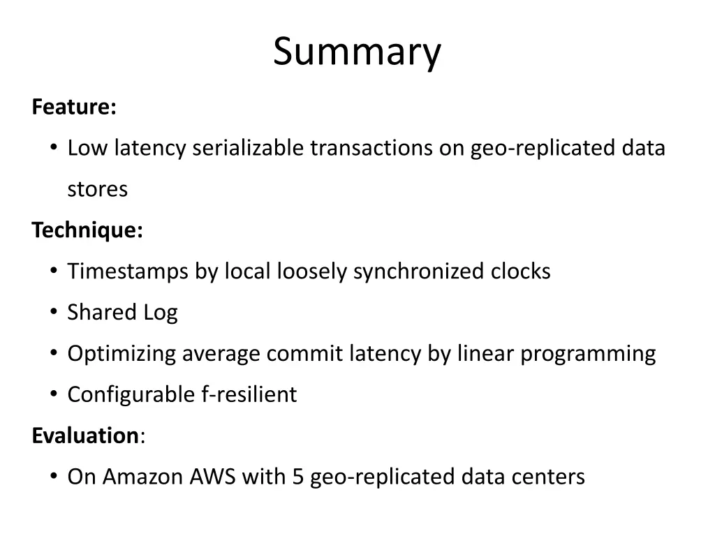summary